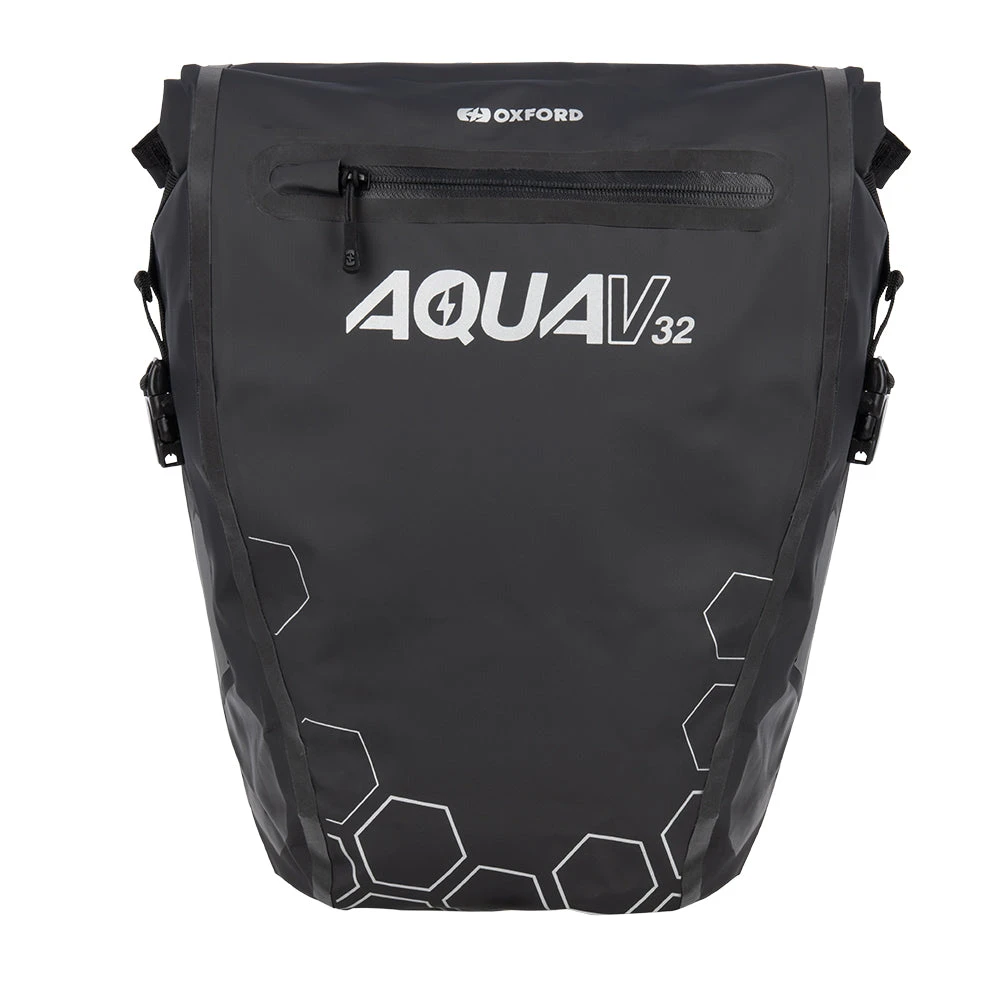 Oxford Aqua V 32 Double Pannier Bag Black 3 Oxford Aqua V 32 Double Pannier Bag Black