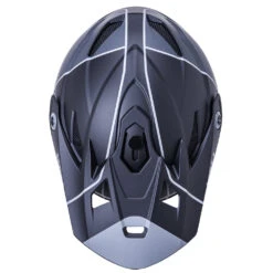 KALI Zoka Stripe Matt Black / Grey Full Face Helmet -Les Cycles Shop 4058634 zz k0210621112 4 2