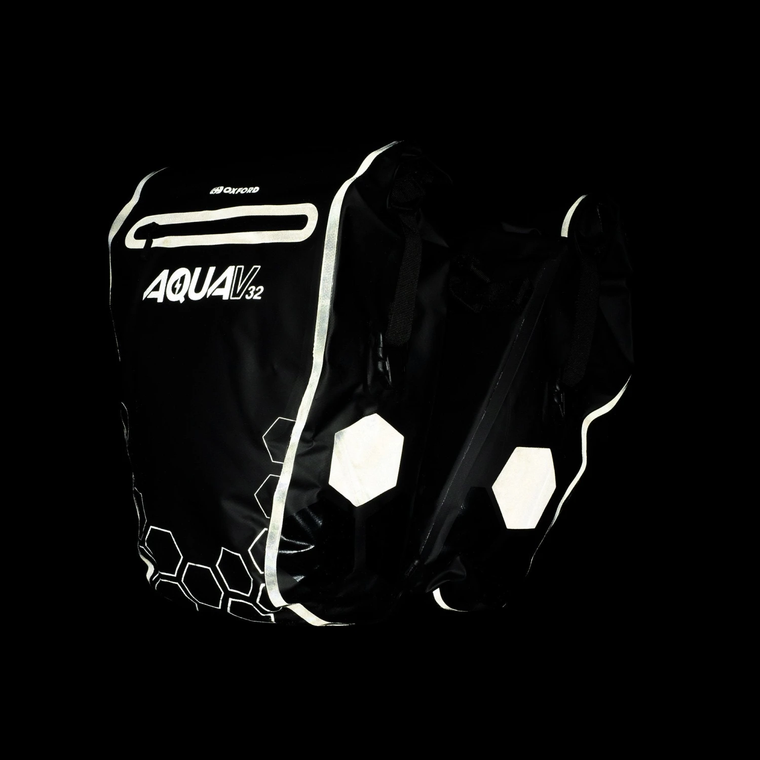 Oxford Aqua V 32 Double Pannier Bag Black 9 Oxford Aqua V 32 Double Pannier Bag Black - Image 7